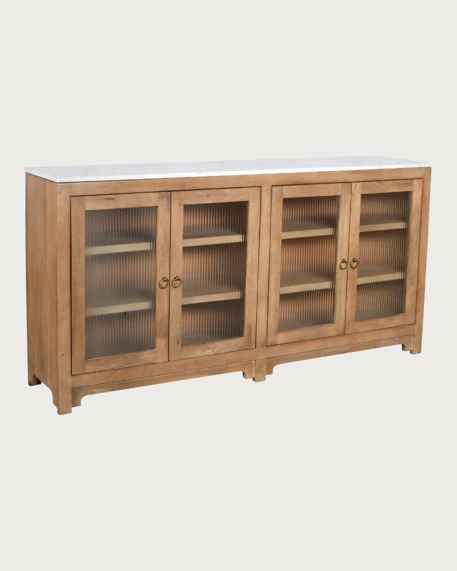 Noé - dressoir met 4 deuren van mangohout, 180 cm
