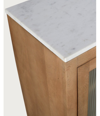 Noé - Aparador de madera de mango de 4 puertas, 180 cm