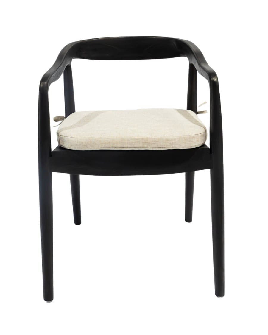 Ebon - Lot de 2 chaises en teck massif noir