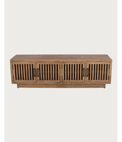 Lino - Meuble TV 4 portes en manguier massif 180 cm