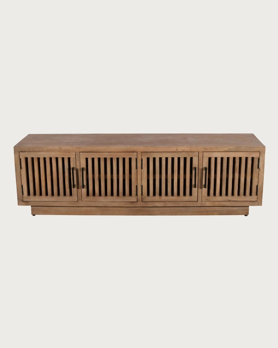 Lino - 4 deurs tv meubel van massief mangohout, 180 cm