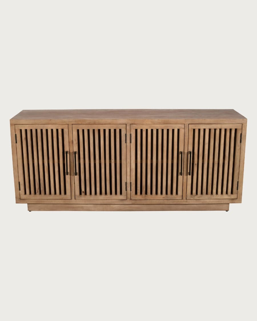 Lino - Aparador de 4 puertas en madera maciza de mango