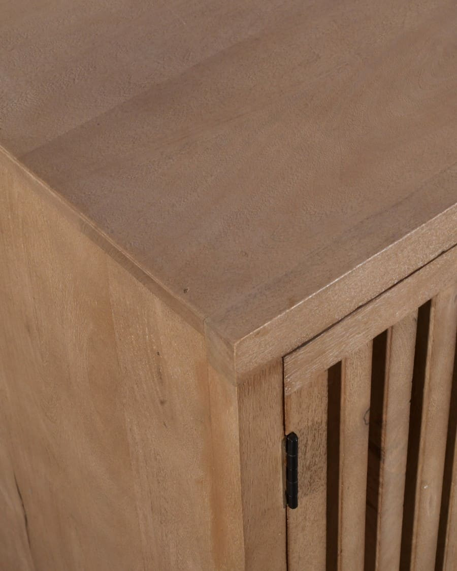 Lino - Credenza a 4 ante in legno massello di mango