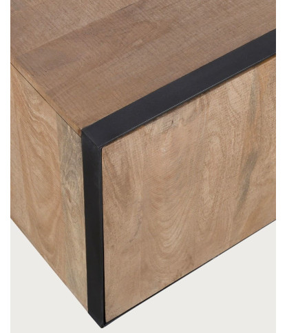 Koda - Meuble TV bois manguier 4 portes et metal