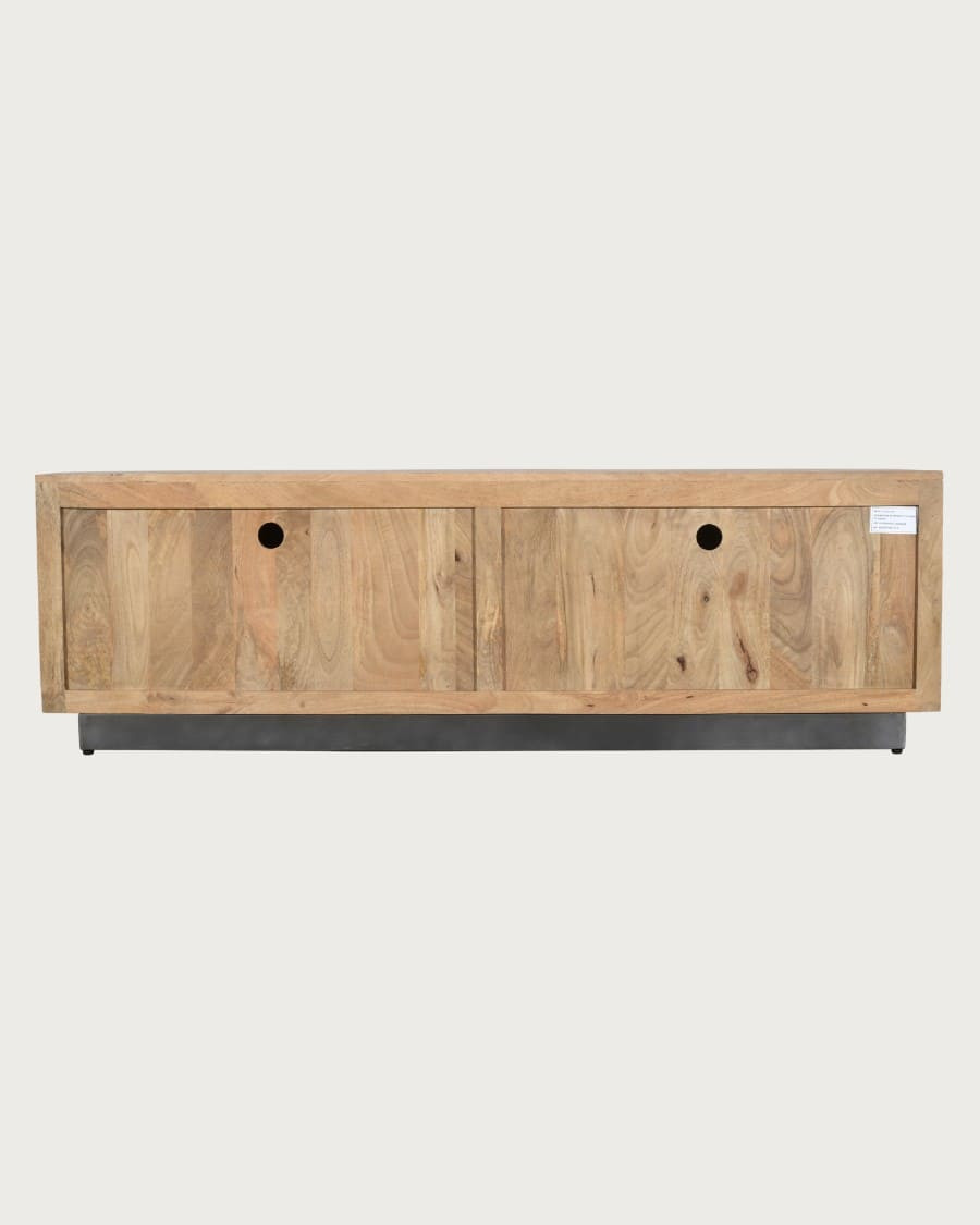 Koda - Meuble TV bois manguier 4 portes et metal