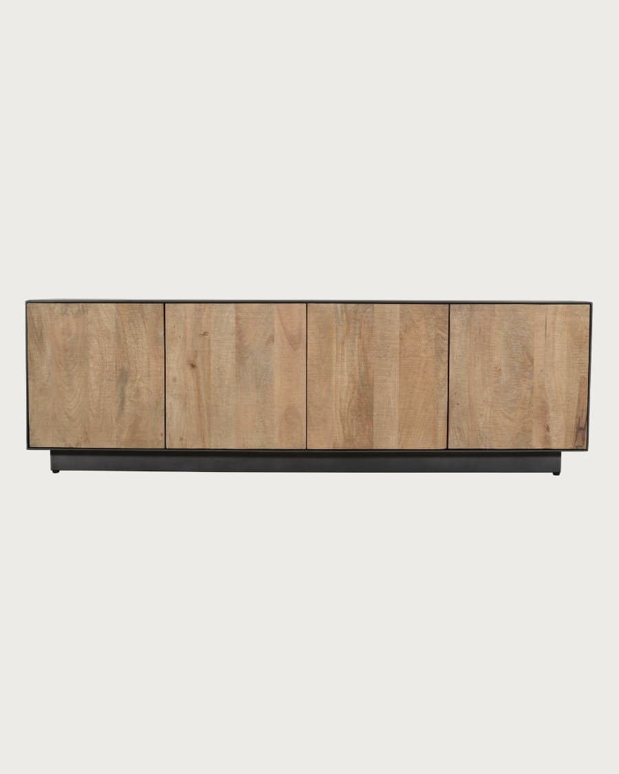 Tv-meubel van mangohout en metaal, 180 cm