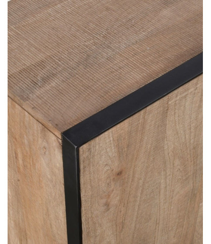 Koda - Credenza bassa a 4 ante in legno di mango e metallo