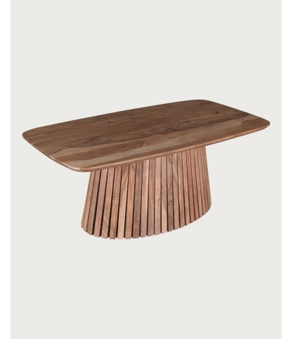 Tibo - Oval coffee table in solid acacia wood
