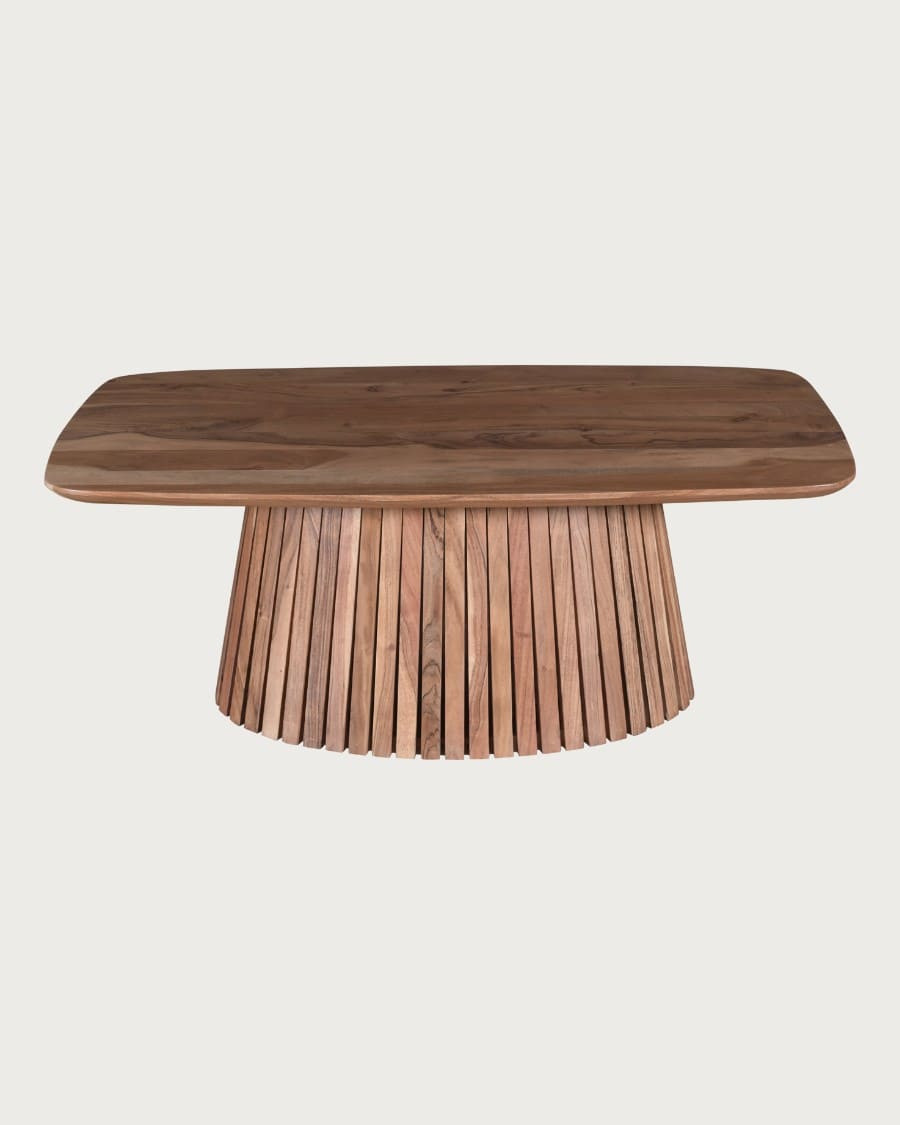 Tibo - Tavolino ovale in legno di acacia