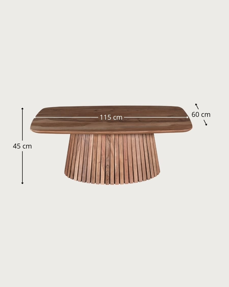 Tibo - Oval coffee table in acacia wood