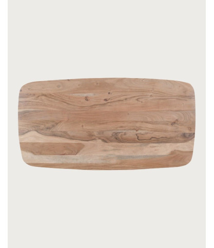 Tibo - Table basse ovale en bois d'acacia
