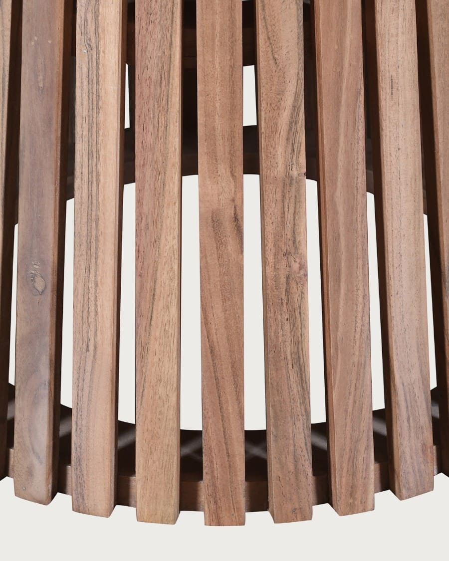 Tibo - Table de salle à manger ronde en bois d'acacia