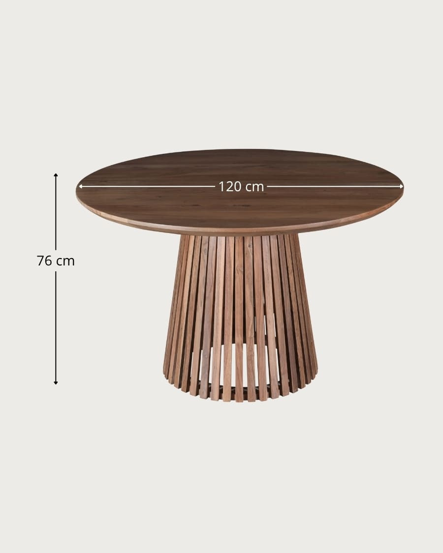 Tibo - Round acacia wood dining table