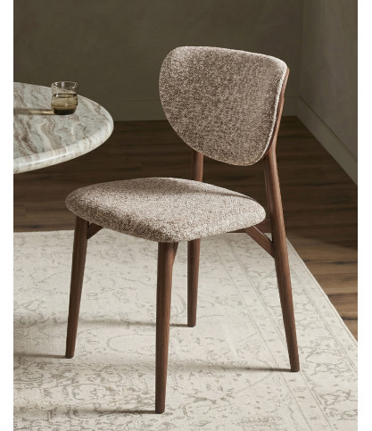 Mello - Set van 2 houten en stoffen stoelen