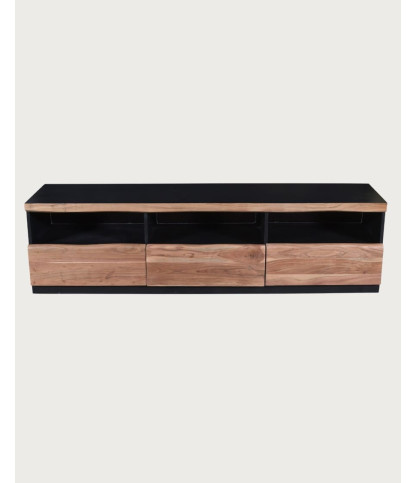 Axis - Mueble para TV de madera de acacia con iluminación LED
