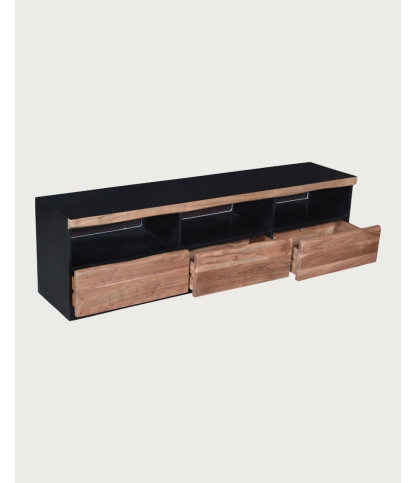 Axis - Acacia wood TV stand with LED lighting