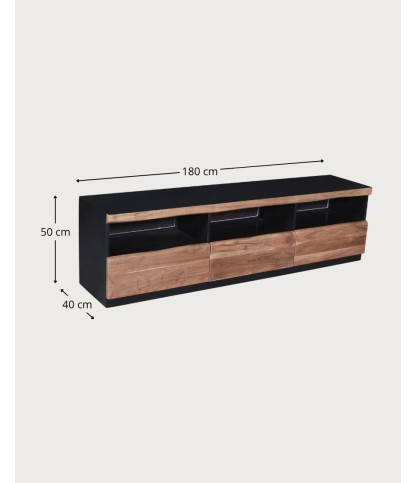 Axis - Tv meubel van acaciahout met ledverlichting