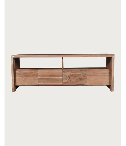 Ella - Meuble TV en bois d'acacia 140 cm