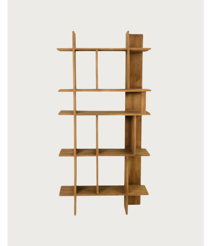 Riva - Bücherregal aus massivem Teakholz