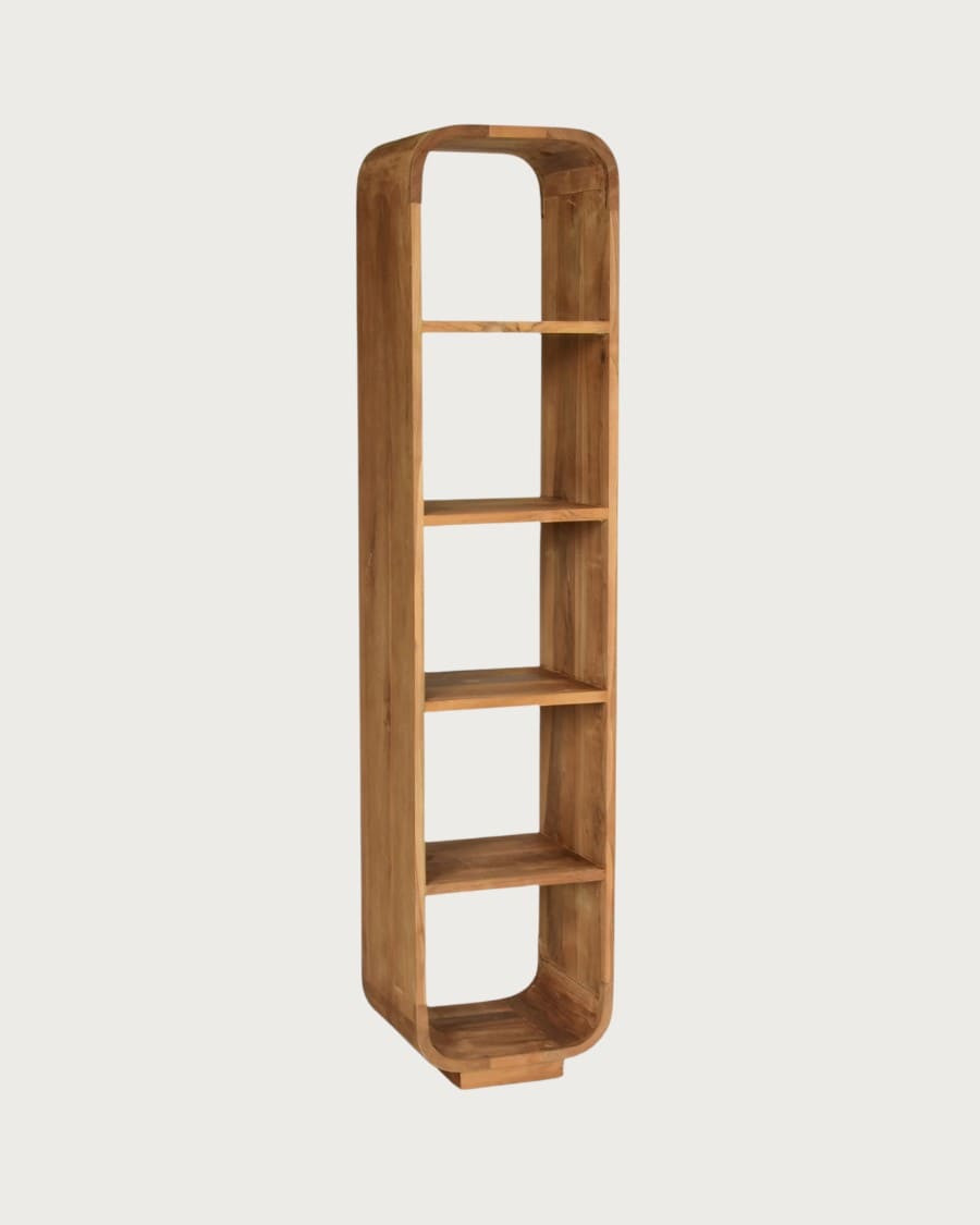 Tomo - Estante de columna de teca maciza