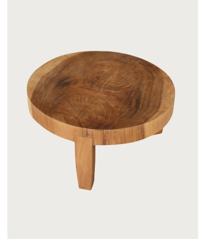 Olia - Ronde salontafel van massief teakhout