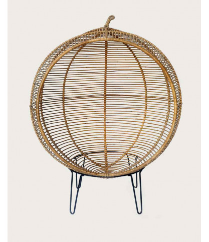 Ego - Silla Egg con patas de ratán tejido
