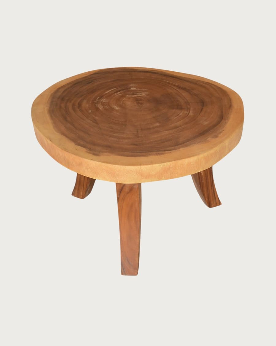Vika - Round coffee table in solid teak wood