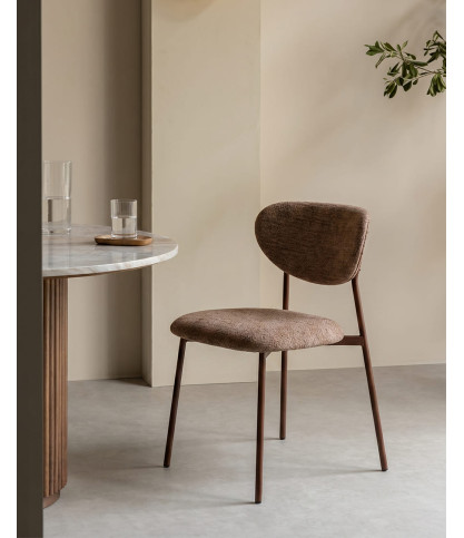 Sedia da pranzo di design in tessuto
