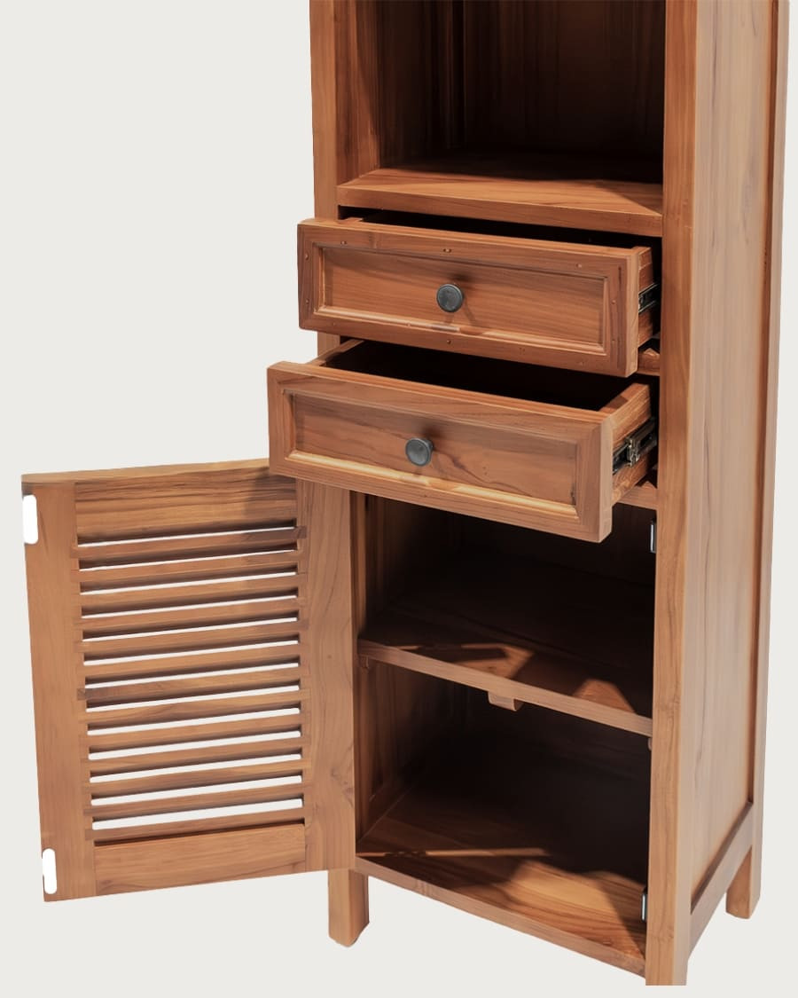 Voro - Colonna da bagno in legno di teak