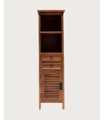 Badezimmersäule aus massivem Teakholz