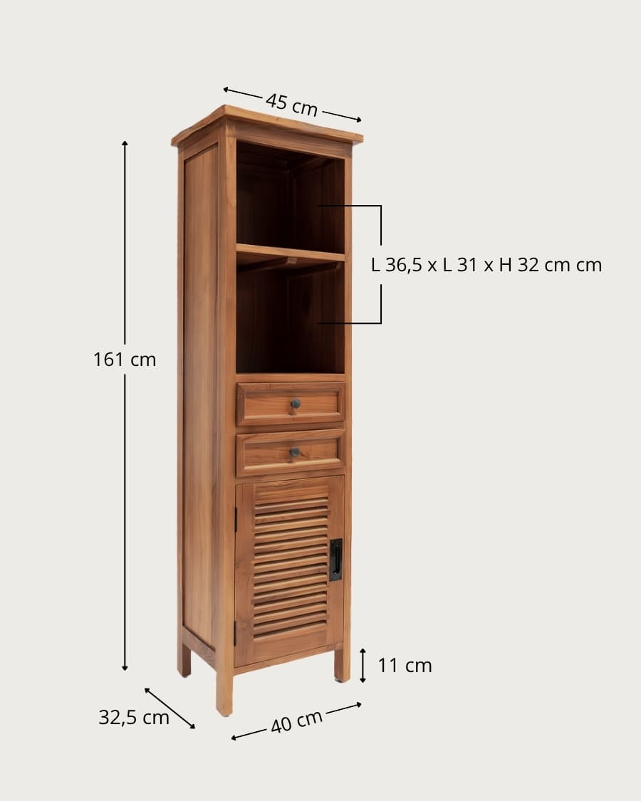 Voro - Teak Wood Bathroom Column