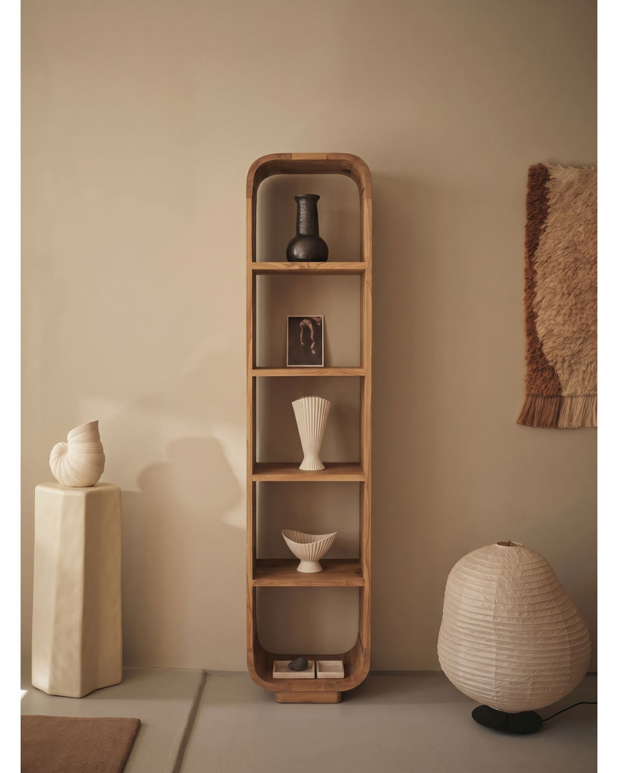 Tomo - Solid teak column shelf