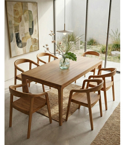 Charline - Sedia in teak massello