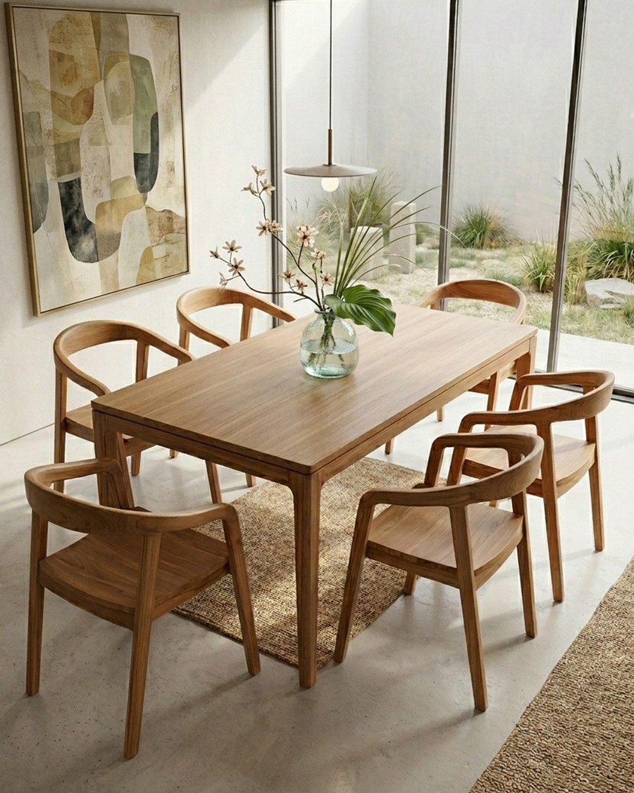 Charline - Chaise en teck massif