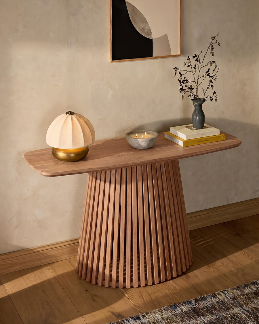 Consola de diseño en madera maciza de acacia