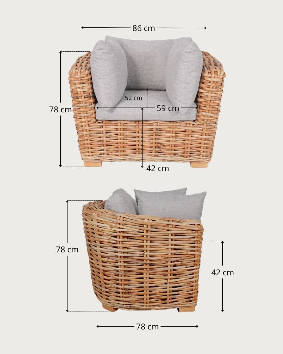 Ovéa - Sillón de jardín de ratán