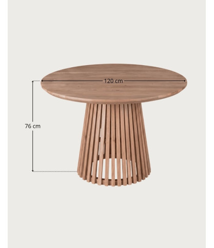 Tibo - Ronde eettafel van acaciahout