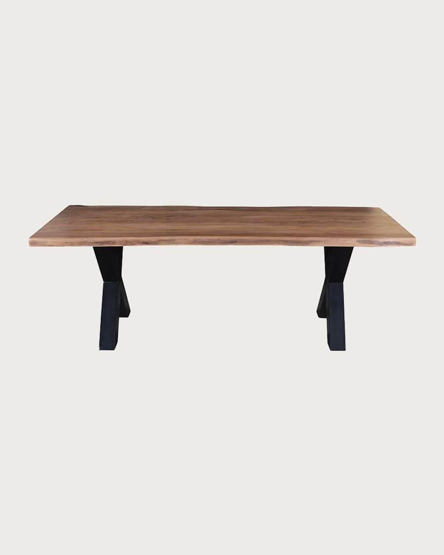 Hino - Dining table in solid acacia and metal
