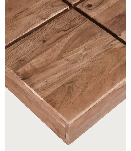 Pixo - Table basse carrée bois massif d’acacia naturel