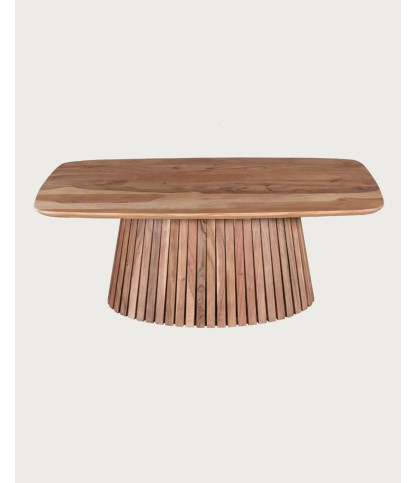 Tibo - Oval coffee table in solid acacia wood