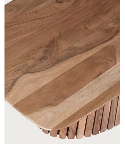 Tibo - Oval coffee table in solid acacia wood