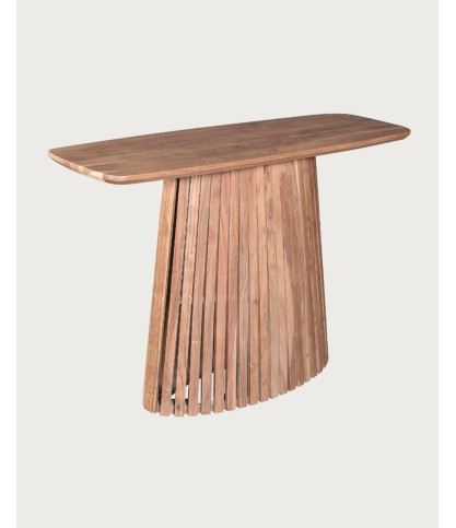 Tibo - Consolle progettata in legno massello di acacia.