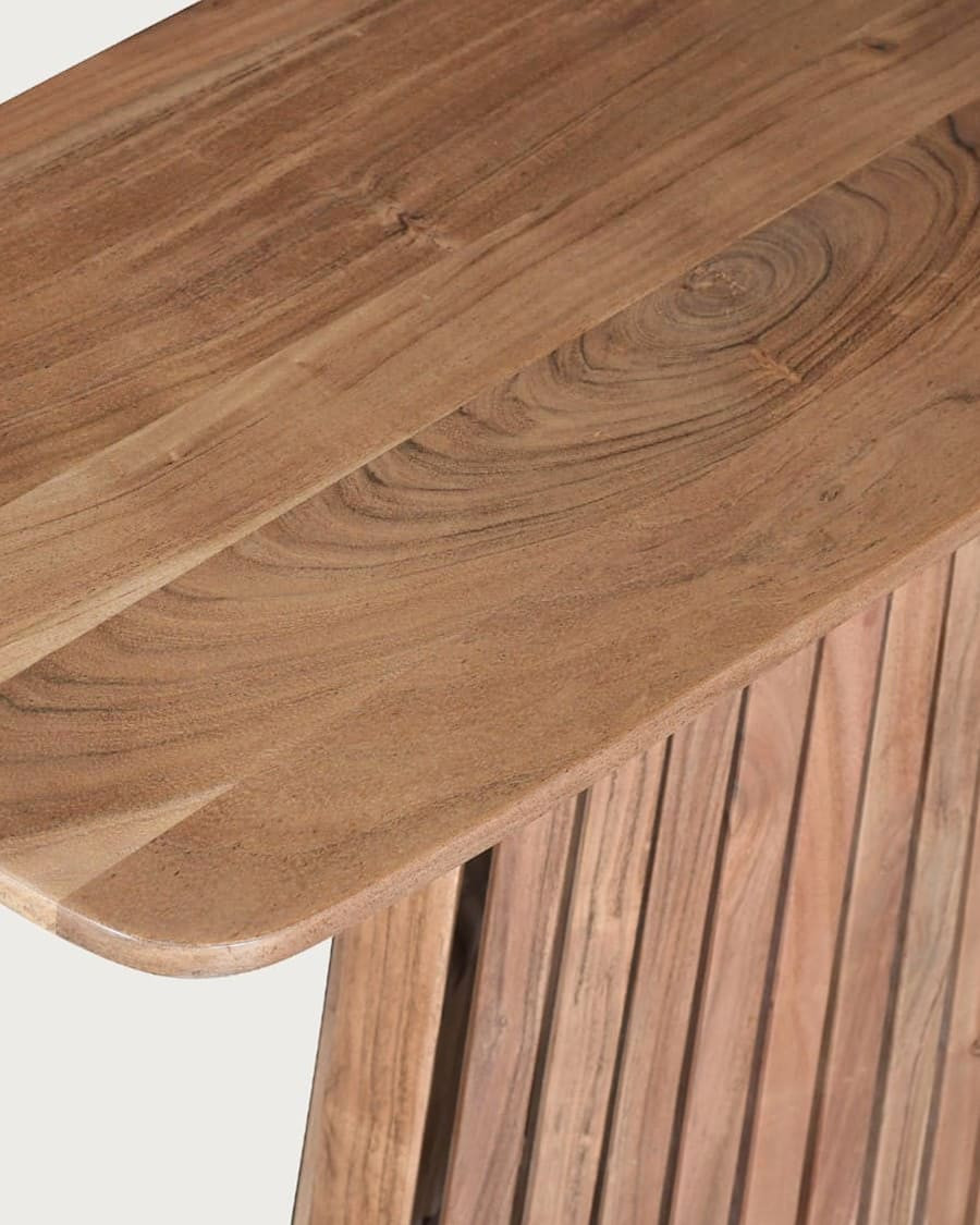 Tibo - Consolle progettata in legno massello di acacia.