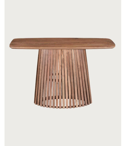 Tibo - Consolle progettata in legno massello di acacia.
