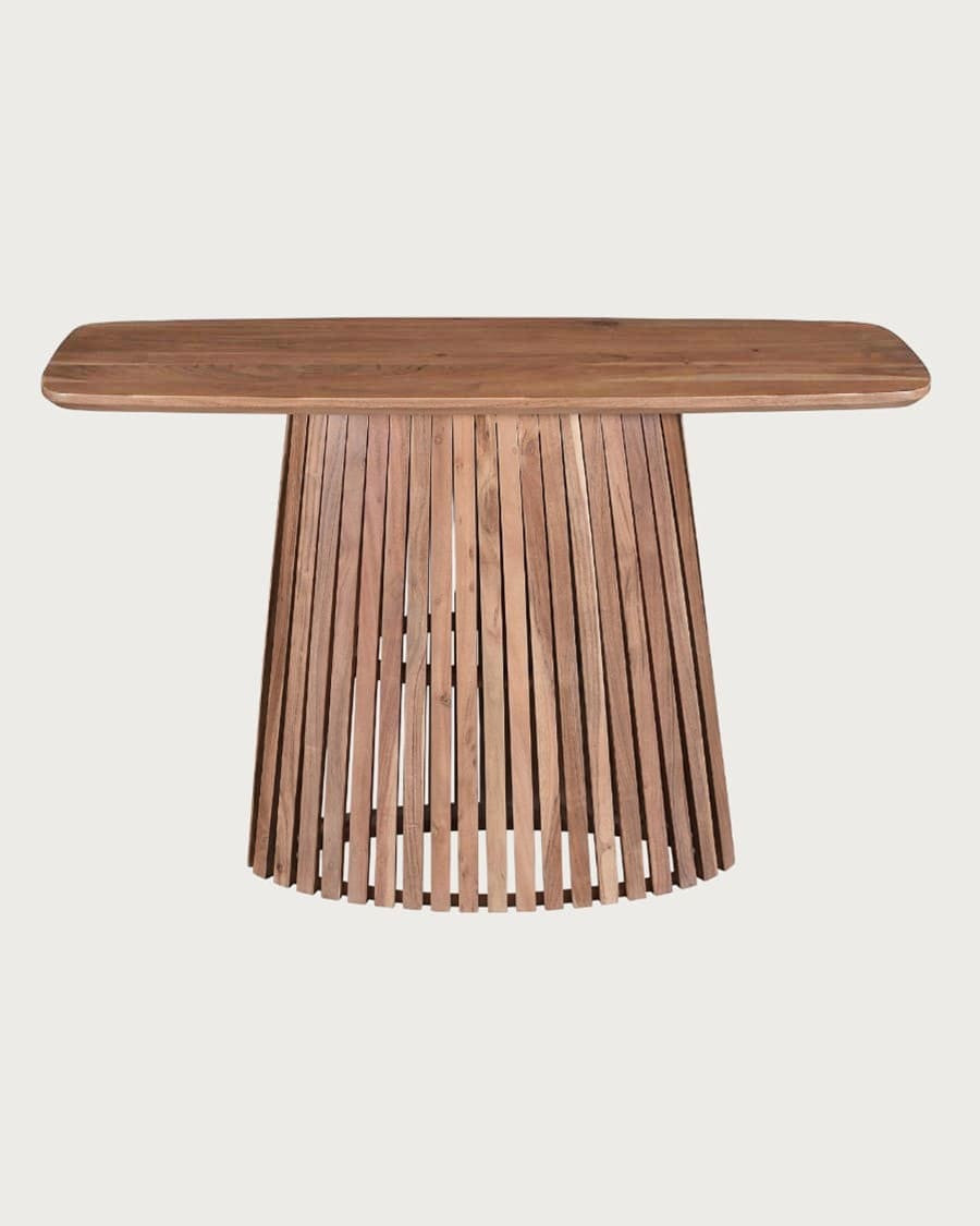 Tibo - Consolle progettata in legno massello di acacia.