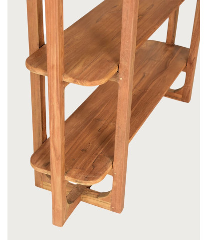 Suki - 5-Tier Solid Teak Bookshelf
