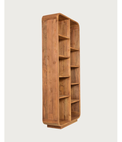 Tomo - Estantería de columna grande de teca maciza
