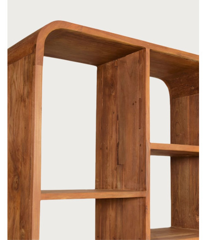 Tomo - Large solid teak column shelf