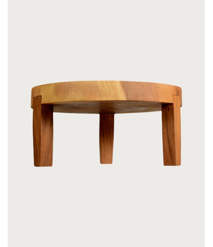 Olia - Table basse ronde en teck massif