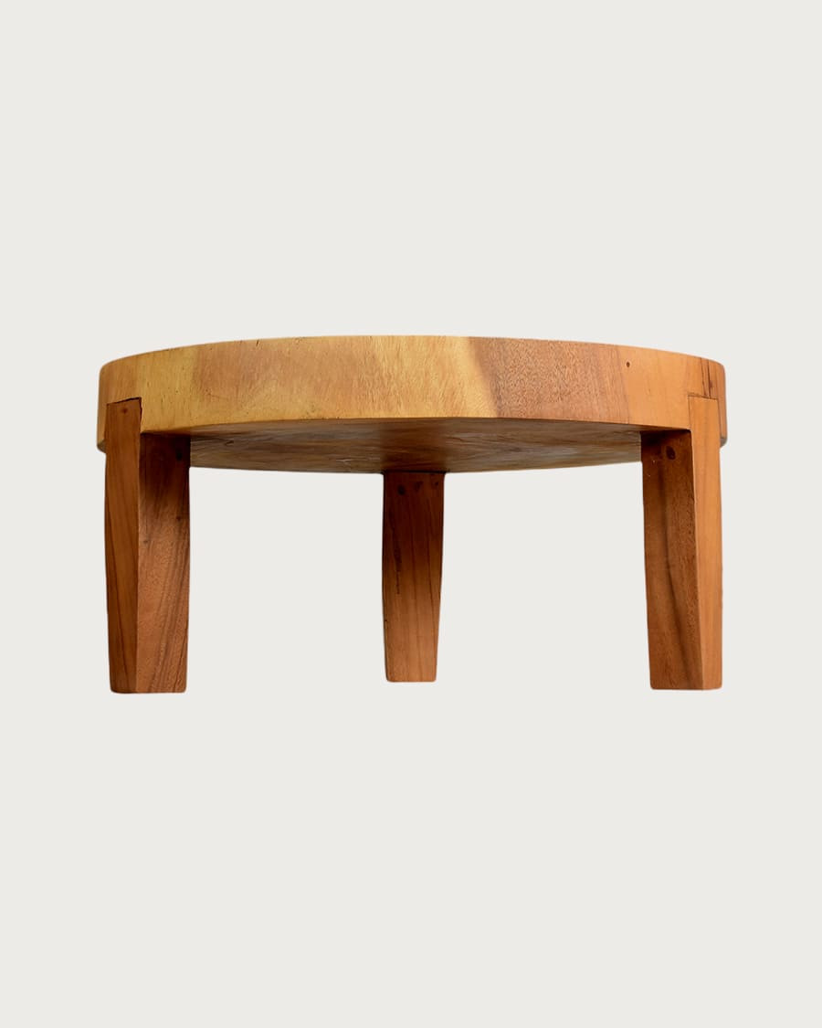 Olia - Table basse ronde en teck massif